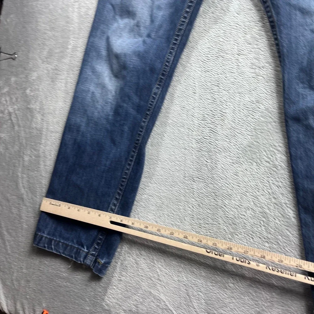 Diesel Braddom Regular Slim Carrot Jeans Mens 36x32 Blue‎ Wash 0R4SB Denim